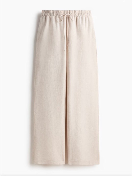 H&M Pants - H&M Linen Blended Wide Leg Pants